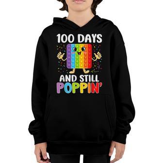 100 Days Of School And Still Poppin 100Th Day Kids Pop It V2 Youth Hoodie - Thegiftio UK
