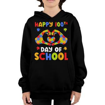 100 Days Of School Autism Awareness 100 Days Smarter Kids Youth Hoodie - Thegiftio UK