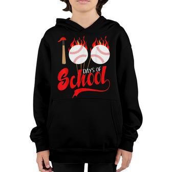 100 Days Of School Baseball Sports Teacher Kids Smarter Boy Youth Hoodie - Thegiftio UK