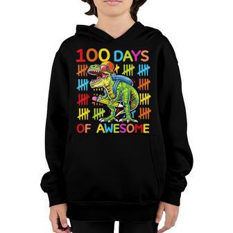 100 Days Of School Colorful Rainbow Pencil School Day V2 Youth Hoodie - Thegiftio UK