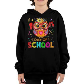 100 Days Of School Cute Owl Happy 100Th Day Of School  V2 Youth Hoodie