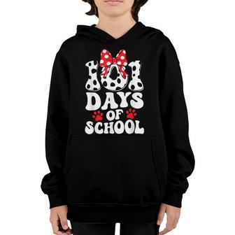 100 Days Of School Dalmatian Dog 100 Days Smarter Boys Girls Youth Hoodie - Thegiftio UK