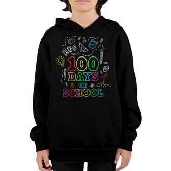 100 Days Of School Happy 100Th Day Of School Back To School Youth Hoodie - Thegiftio UK