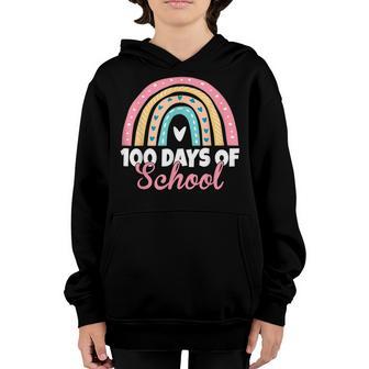 100 Days Of School Happy 100Th Day Of School Gifts Youth Hoodie - Thegiftio UK