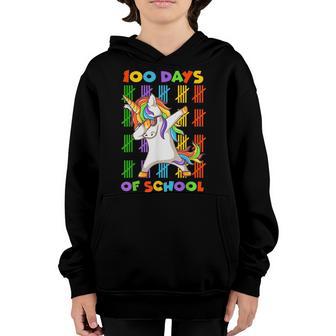 100 Days Of School No Probllama Funny Llama Teacher Gift Youth Hoodie - Thegiftio UK