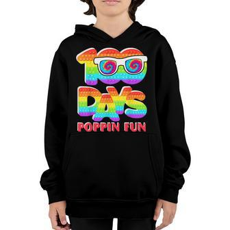 100 Days Of School Poppin Fun Student 100Th Day School Kids Youth Hoodie - Seseable
