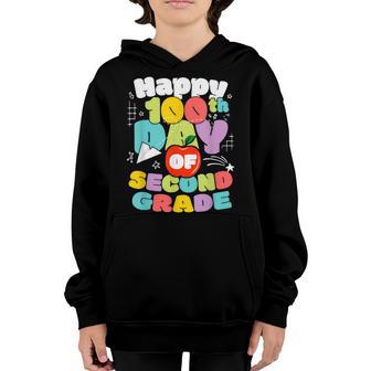 100 Days Of School Second Grade Brighter Teacher And Student Youth Hoodie - Thegiftio UK