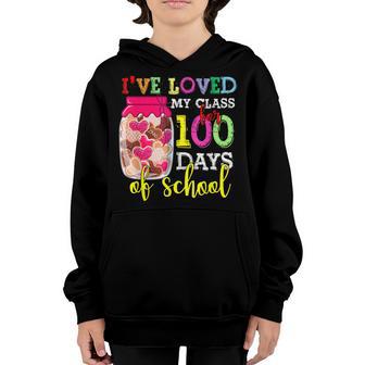 100 Days Of School Teacher Men Women Loved My Class Youth Hoodie - Thegiftio UK