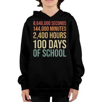 100 Days Of School Teacher Outfit 80S Retro Vintage Student Youth Hoodie - Thegiftio UK
