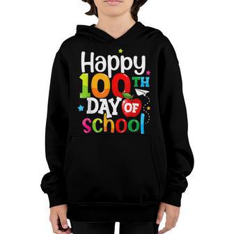 100 Days Of School Teachers Happy 100Th Day Of School V2 Youth Hoodie - Thegiftio UK