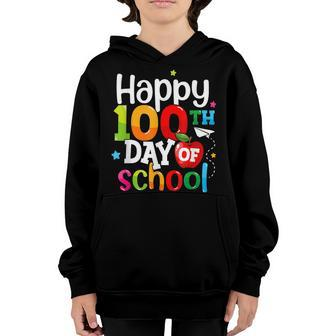 100 Days Of School Teachers Happy 100Th Day Of School Youth Hoodie - Seseable