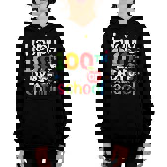 100 Days Of School Teachers Kids Girls Boys Happy 100Th Day  V2 Youth Hoodie