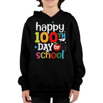 100 Days Of School Teachers Kids Girls Boys Happy 100Th Day V5 Youth Hoodie - Seseable