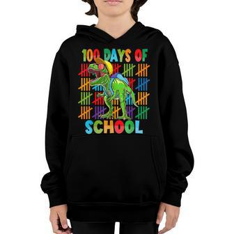 100 Days Of School Trex 100 Days Smarter 100Th Day Of School V2 Youth Hoodie - Seseable