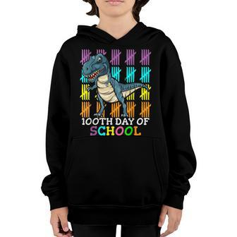 100 Days Of School Trex 100 Days Smarter 100Th Day Of School Youth Hoodie - Seseable
