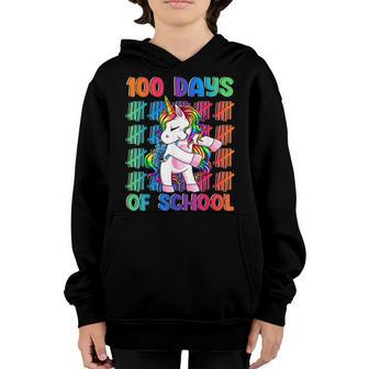 100 Days Of School Unicorn 100 Days Smarter 100Th Day V2 Youth Hoodie - Seseable