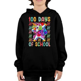 100 Days Of School Unicorn 100 Days Smarter 100Th Day V3 Youth Hoodie - Thegiftio UK
