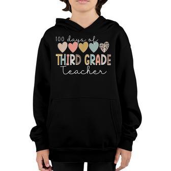 100 Days Of Third Grade Back To School Teacher Life Youth Hoodie - Thegiftio UK