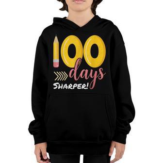 100 Days Sharper 100Th Day Of School Teacher Kids V2 Youth Hoodie - Thegiftio UK