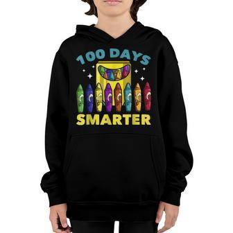 100 Days Smarter 100Th Day Of School 100 Days Of School Youth Hoodie - Seseable