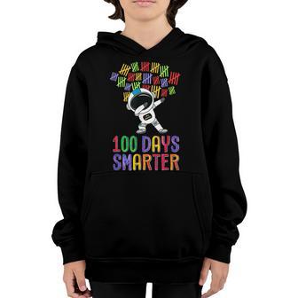 100 Days Smarter 100Th Day Of School Dabbing Space Kids Youth Hoodie - Thegiftio UK