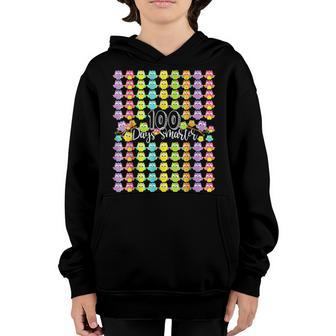 100 Days Smarter 100Th Day Of School Owl Kids & Teachers Youth Hoodie - Seseable