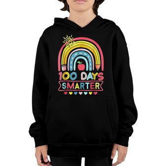 100 Days Smarter 100Th Day Of School Teacher Girls Boys Kids Youth Hoodie - Thegiftio UK