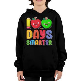 100 Days Smarter 100Th Day Of School Women Teacher Youth Hoodie - Thegiftio UK