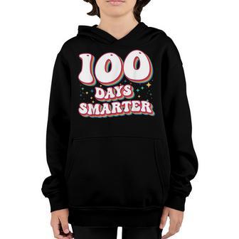 100 Days Smarter For Teachers Kids Boys Retro Vintage Youth Hoodie - Thegiftio UK