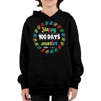 100 Days Smarter For Teachers Kids Happy 100Th Day Youth Hoodie - Thegiftio UK