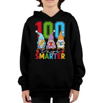 100 Days Smarter Gnome Lovers 100 Days Of School Kids Youth Hoodie - Seseable