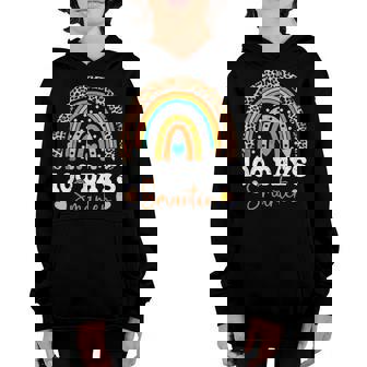 100 Days Smarter Happy 100Th Day Of School Rainbow Leopard V42 Youth Hoodie - Seseable