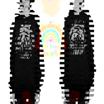100 Days Smarter Happy 100Th Day Of School Student Teacher V13 Youth Hoodie - Seseable
