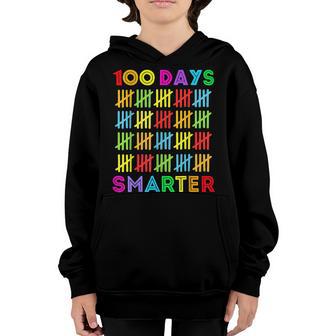 100 Days Smarter Happy 100Th Day Of School Student Teacher V3 Youth Hoodie - Thegiftio UK