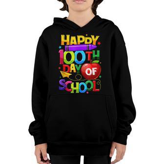 100 Days Smarter Happy 100Th Day Of School Student Teacher V5 Youth Hoodie - Thegiftio UK