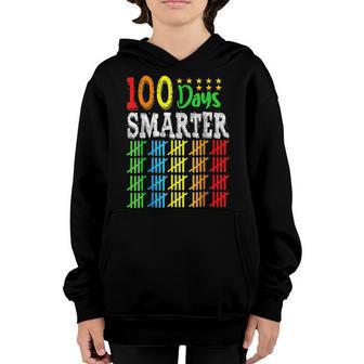 100 Days Smarter Happy 100Th Day Of School Student Teacher V9 Youth Hoodie - Thegiftio UK