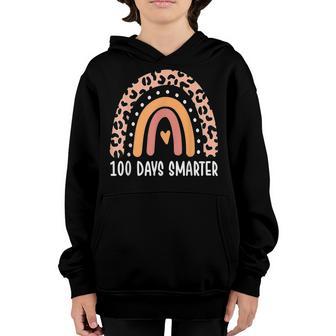 100 Days Smarter Happy 100Th Day Of School V4 Youth Hoodie - Thegiftio UK
