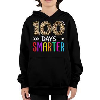 100 Days Smarter Kindergarten Child 100Th Day Of School Gift Youth Hoodie - Thegiftio UK