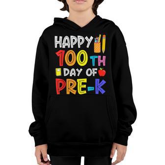 100 Days Smarter Pre-K Happy 100Th Day Of School Pre-K Gift Youth Hoodie - Thegiftio UK