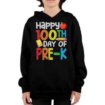 100 Days Smarter Pre-K Happy 100Th Day Of School Pre-K Gift Youth Hoodie - Thegiftio UK