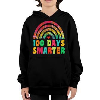 100 Days Smarter Rainbow 100Th Day Of School Teacher Student Youth Hoodie - Thegiftio UK