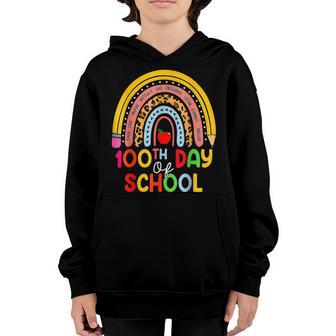 100 Days Smarter Rainbow - 100Th Day Of School Teacher Youth Hoodie - Thegiftio UK