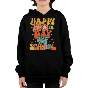 100 Days Smarter Retro Groovy 100Th Day Of School Boy Girl Youth Hoodie - Thegiftio UK