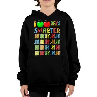100 Days Smarter Teacher Or Student 100Th Day Of School V2 Youth Hoodie - Thegiftio UK