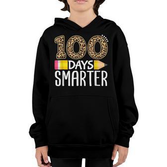 100 Days Smarter Teacher Or Student 100Th Day Of School V3 Youth Hoodie - Thegiftio UK
