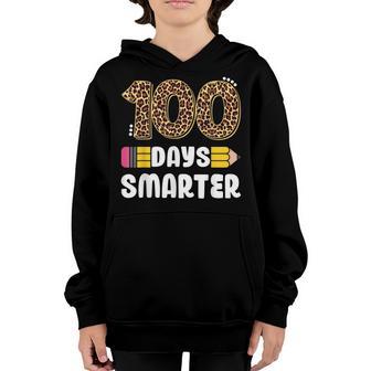 100 Days Smarter Teacher Or Student 100Th Day Of School Youth Hoodie - Thegiftio UK