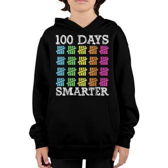 100 Days Smarter Teachers Kids Boys Girls School Youth Hoodie - Thegiftio UK