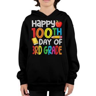 100 Days Smarter Third Grade 100Th Day Of School 3Rd Grade Youth Hoodie - Thegiftio UK