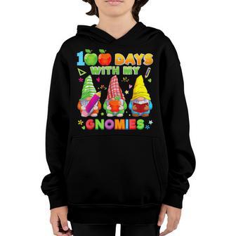 100 Days With My Gnomies Gnome 100Th Day Of School Teacher Youth Hoodie - Thegiftio UK