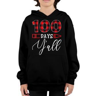 100 Days Yall 100Th Day Of School Costume Teacher Student Youth Hoodie - Thegiftio UK